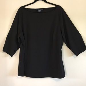 Venezia black blouse 3/4 length sleeve size 18/20